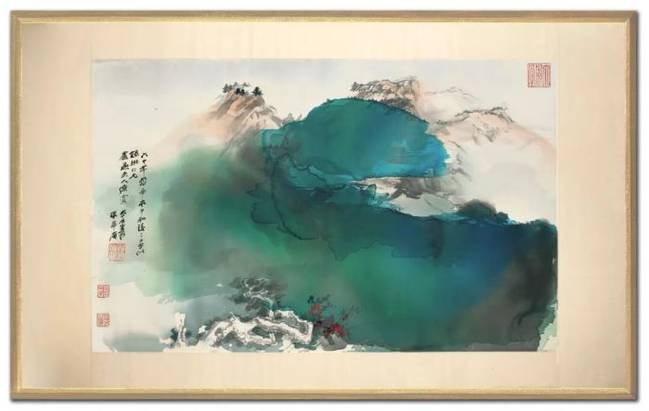张大千泼彩《翠岭晴云》将拍卖，这幅画卢燕已珍藏多年