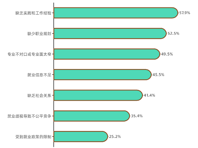 青年群体就业面临的困扰。